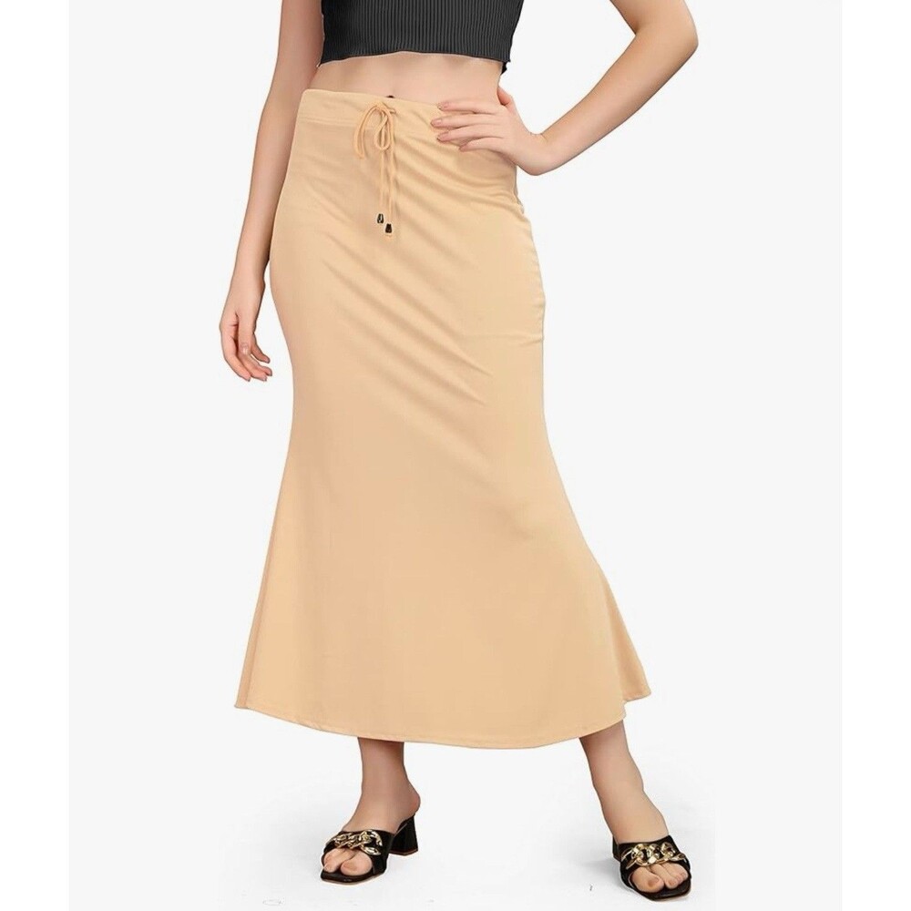 Kipzy Lycra Saree Shapewear, Long Skirt for Women for Beach, Night Out, Size 2